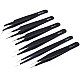Set 6 pensete de precizie FAc otel inoxidabil antistatic Negru Set 6 pensete de precizie FAc otel inoxidabil antistatic Negru