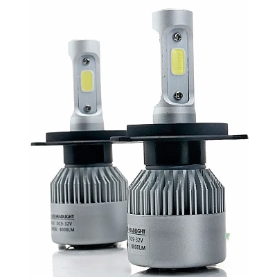Kit becuri led auto COB S2 H4 2 buc/set 8000Lumeni temperatura 6000K/Alb putere 72W Kit becuri led auto COB S2 H4 2 buc/set 8000Lumeni temperatura 6000K/Alb putere 72W