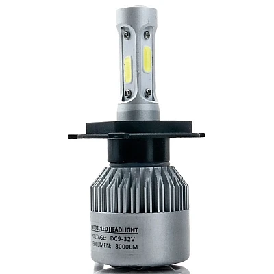 Kit becuri led auto COB S2 H4 2 buc/set 8000Lumeni temperatura 6000K/Alb putere 72W Kit becuri led auto COB S2 H4 2 buc/set 8000Lumeni temperatura 6000K/Alb putere 72W