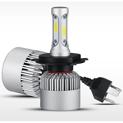 Kit becuri led auto COB S2 H4 2 buc/set 8000Lumeni temperatura 6000K/Alb putere 72W Kit becuri led auto COB S2 H4 2 buc/set 8000Lumeni temperatura 6000K/Alb putere 72W