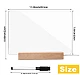 Panou luminos acrilic tip tabla de notite transparenta cu baza din lemn Panou luminos acrilic tip tabla de notite transparenta cu baza din lemn