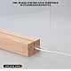 Panou luminos acrilic tip tabla de notite transparenta cu baza din lemn Panou luminos acrilic tip tabla de notite transparenta cu baza din lemn
