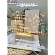 Panou luminos acrilic tip tabla de notite transparenta cu baza din lemn Panou luminos acrilic tip tabla de notite transparenta cu baza din lemn