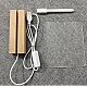 Panou luminos acrilic tip tabla de notite transparenta cu baza din lemn Panou luminos acrilic tip tabla de notite transparenta cu baza din lemn