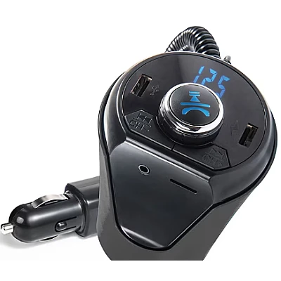 Kit Multifunctional BX6 BX7 FM functie Bluetooth cu 2 porturi USB Slot TF CARD AUX Negru Kit Multifunctional BX6 BX7 FM functie Bluetooth cu 2 porturi USB Slot TF CARD AUX Negru