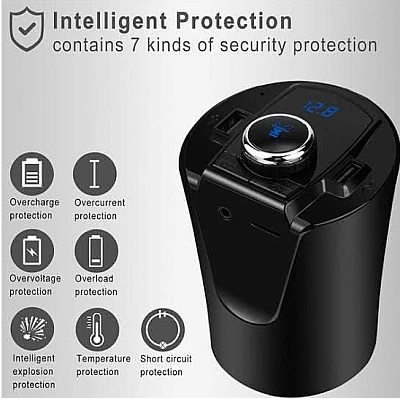 Kit Multifunctional BX6 BX7 FM functie Bluetooth cu 2 porturi USB Slot TF CARD AUX Negru Kit Multifunctional BX6 BX7 FM functie Bluetooth cu 2 porturi USB Slot TF CARD AUX Negru