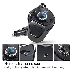 Kit Multifunctional BX6 BX7 FM functie Bluetooth cu 2 porturi USB Slot TF CARD AUX Negru Kit Multifunctional BX6 BX7 FM functie Bluetooth cu 2 porturi USB Slot TF CARD AUX Negru