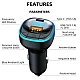 Modulator FM C33 Radio functie Bluetooth Led Multicolor USB A USB C Negru￼