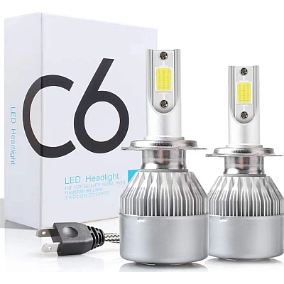 Set 2 becuri Led auto C6 H7 putere 36W 3800LM temperatura 6500K Set 2 becuri Led auto C6 H7 putere 36W 3800LM temperatura 6500K