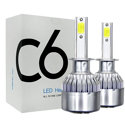Set 2 becuri Led C6 H1 putere 36W temperatura 6500K 3800 LM Set 2 becuri Led C6 H1 putere 36W temperatura 6500K 3800 LM