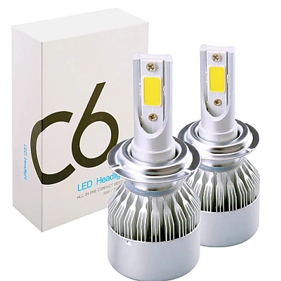 Set 2 becuri Led C6 H11/H8 putere 48W temperatura 6500K Set 2 becuri Led C6 H11/H8 putere 48W temperatura 6500K