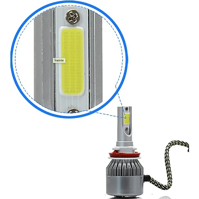 Set 2 becuri Led C6 H11/H8 putere 48W temperatura 6500K Set 2 becuri Led C6 H11/H8 putere 48W temperatura 6500K