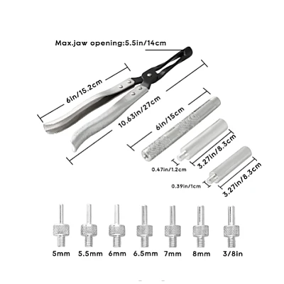 Trusa 11 Piese montat/demontat simeringuri supape Trusa 11 Piese montat/demontat simeringuri supape