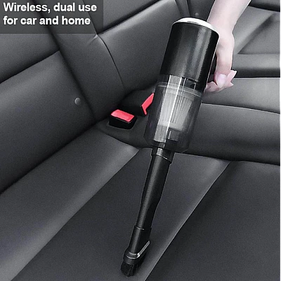 Aspirator auto Fara fir 2in1 120 W Lumina LED Negru Aspirator auto Fara fir 2in1 120 W Lumina LED Negru