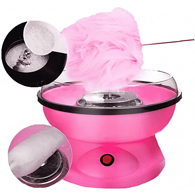 Masina pentru facut vata de zahar putere 450W Roz Masina pentru facut vata de zahar putere 450W Roz