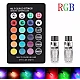 Set 2 becuri T10 LED auto RGB cu telecomanda putere 2W Set 2 becuri T10 LED auto RGB cu telecomanda putere 2W