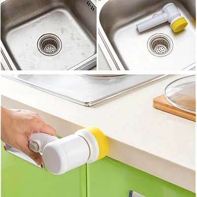 Perie electrica 5 in 1 pentru curatenie Alba Perie electrica 5 in 1 pentru curatenie Alba