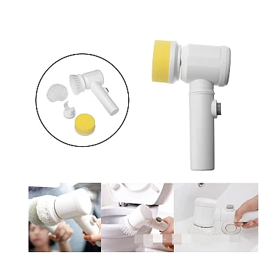 Perie electrica 5 in 1 pentru curatenie Alba Perie electrica 5 in 1 pentru curatenie Alba