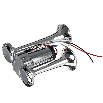 Claxon CHROME cu 2 goarne si compresor Claxon CHROME cu 2 goarne si compresor