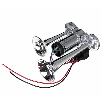 Claxon CHROME cu 2 goarne si compresor Claxon CHROME cu 2 goarne si compresor
