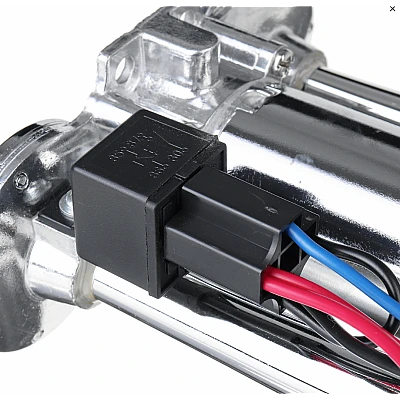 Claxon CHROME cu 2 goarne si compresor Claxon CHROME cu 2 goarne si compresor
