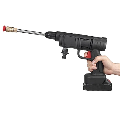 Pistol pentru spalat de inalta presiune putere 18V Negru Pistol pentru spalat de inalta presiune putere 18V Negru