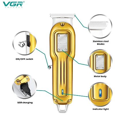 Aparat de tuns profesional VGR V 919 Auriu Aparat de tuns profesional VGR V 919 Auriu