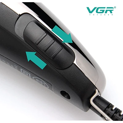 Aparat de tuns profesional VGR V121 Negru cu Gri Aparat de tuns profesional VGR V121 Negru cu Gri