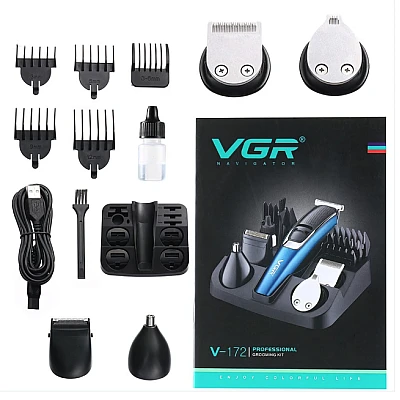 Aparat De Tuns Profesional VGR Navigator V 172 Multifunctional Fara Fir Albastru cu Negru Aparat De Tuns Profesional VGR Navigator V 172 Multifunctional Fara Fir Albastru cu Negru