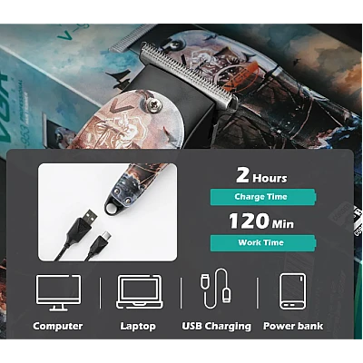 Aparat de tuns profesional VGR V-953 pentru barba si par Multicolor Aparat de tuns profesional VGR V-953 pentru barba si par Multicolor