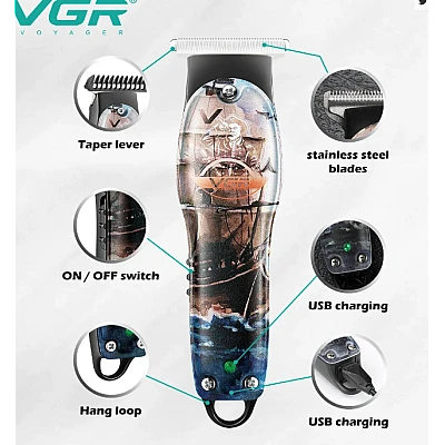Aparat de tuns profesional VGR V-953 pentru barba si par Multicolor Aparat de tuns profesional VGR V-953 pentru barba si par Multicolor