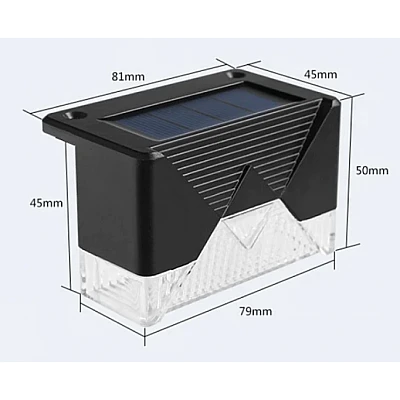 Set 4 Lampi Solare pentru Gard si Stalp cu Senzor de Miscare Set 4 Lampi Solare pentru Gard si Stalp cu Senzor de Miscare