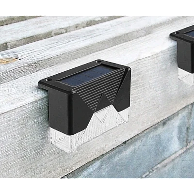 Set 4 Lampi Solare pentru Gard si Stalp cu Senzor de Miscare Set 4 Lampi Solare pentru Gard si Stalp cu Senzor de Miscare