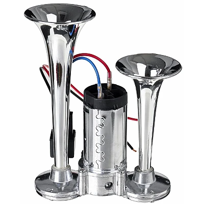 Claxon Chrome SL 1020 cu 2 goarne si compresor putere 12V Claxon Chrome SL 1020 cu 2 goarne si compresor putere 12V