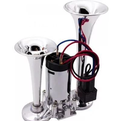 Claxon Chrome SL 1020 cu 2 goarne si compresor putere 12V Claxon Chrome SL 1020 cu 2 goarne si compresor putere 12V