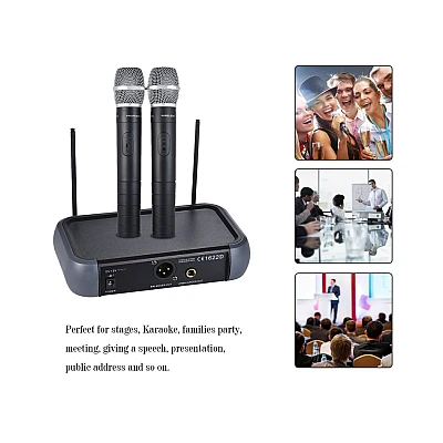 Set 2 Microfoane WG-X58 / X51 Wireless WVNGR Black cu receiver Set 2 Microfoane WG-X58 / X51 Wireless WVNGR Black cu receiver