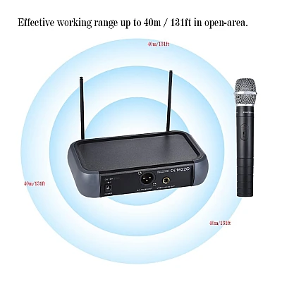 Set 2 Microfoane WG-X58 / X51 Wireless WVNGR Black cu receiver Set 2 Microfoane WG-X58 / X51 Wireless WVNGR Black cu receiver