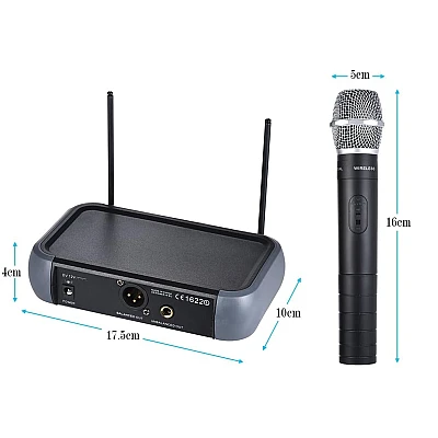 Set 2 Microfoane WG-X58 / X51 Wireless WVNGR Black cu receiver Set 2 Microfoane WG-X58 / X51 Wireless WVNGR Black cu receiver