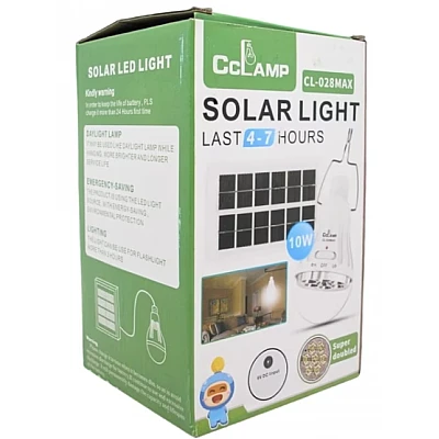 Bec LED cu panou solar CL 028MAX 10 W CcLamp Bec LED cu panou solar CL 028MAX 10 W CcLamp
