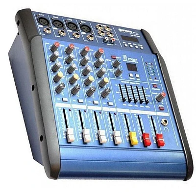 Mixer audio profesional cu amplificare putere 2x250 W 4 canale 16 efecte egalizator 5 benzi Mixer audio profesional cu amplificare putere 2x250 W 4 canale 16 efecte egalizator 5 benzi