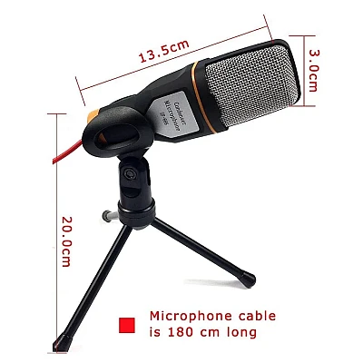 Microfon Profesional SF666 pentru Inregistrare Vocala Si Karaoke Negru Microfon Profesional SF666 pentru Inregistrare Vocala Si Karaoke Negru