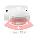 Senzor de miscare cu infrarosu unghi detectare 180 grade Senzor de miscare cu infrarosu unghi detectare 180 grade