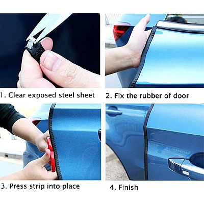 Banda Protectie Usa Auto Alba pentru Usi din Cauciuc 5M Banda Protectie Usa Auto Alba pentru Usi din Cauciuc 5M