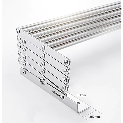 Uscator rufe din aluminiu retractabil cu prindere in perete si 5 bare Uscator rufe din aluminiu retractabil cu prindere in perete si 5 bare