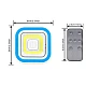 Set 3 lampi LED COB patrate cu telecomanda si control de la distanta ALBE Set 3 lampi LED COB patrate cu telecomanda si control de la distanta ALBE