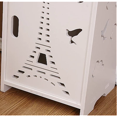 Organizator pentru baie sau camera alb cu 4 compartimente Organizator pentru baie sau camera alb cu 4 compartimente