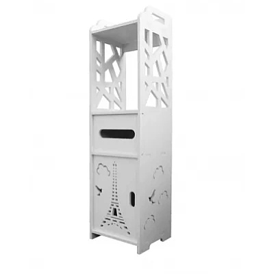 Organizator pentru baie sau camera alb cu 4 compartimente Organizator pentru baie sau camera alb cu 4 compartimente