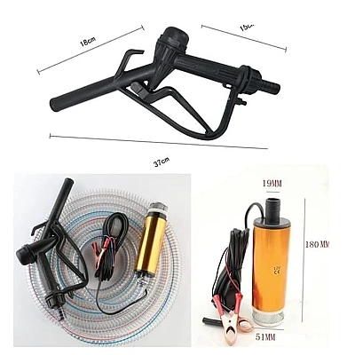 Pachet pompa transfer benzina motorina si alte lichide 12V cu furtun 3 metri si pistol Pachet pompa transfer benzina motorina si alte lichide 12V cu furtun 3 metri si pistol