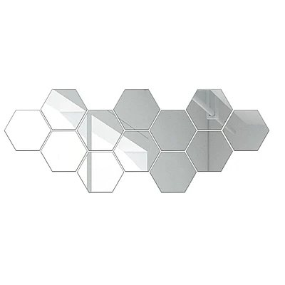 Set 12 Oglinzi Design Hexagon MARI 20x23 - Oglinzi Decorative Acrilice Cristal - Diamant - Fagure 12 bucati/set TA Set 12 Oglinzi Design Hexagon MARI 20x23 - Oglinzi Decorative Acrilice Cristal - Diamant - Fagure 12 bucati/set TA