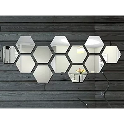 Set 12 Oglinzi Design Hexagon MARI 20x23 - Oglinzi Decorative Acrilice Cristal - Diamant - Fagure 12 bucati/set TA Set 12 Oglinzi Design Hexagon MARI 20x23 - Oglinzi Decorative Acrilice Cristal - Diamant - Fagure 12 bucati/set TA